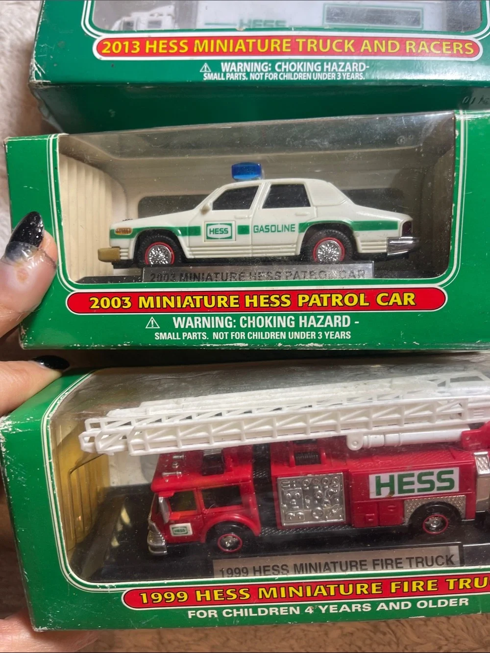 HESS Miniature Collection - Truck, Patrol Car & Fire Truck  VINTAGE